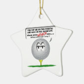 Golfversiering met breedbal keramisch ornament (Links)
