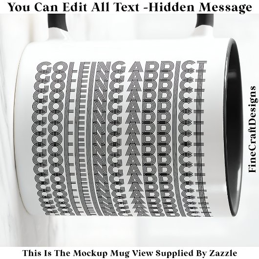 Golfverslaafde Verborgen Bericht Grappige nieuwigh Mok