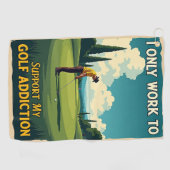 Golfverslaving Humor Golfhanddoek (Horizontaal)
