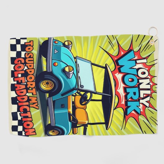 Golfverslaving Humor Golfhanddoek (Horizontaal)