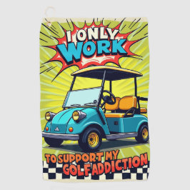 Golfverslaving Humor Golfhanddoek