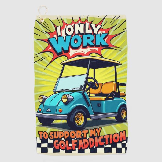 Golfverslaving Humor Golfhanddoek (Voorkant)