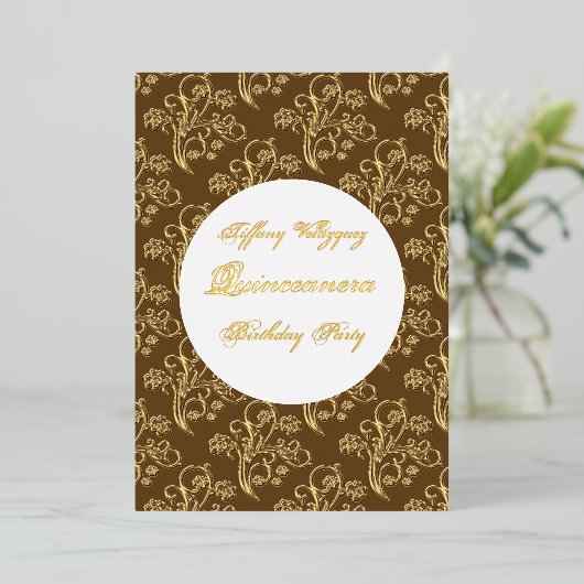 Golfvis uitnodiging Birthday Party (Staand Voorkant)