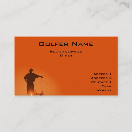 GolfVisitekaartje Visitekaartje (Voorkant)
