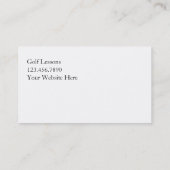 GolfVisitekaartjes Visitekaartje (Achterkant)