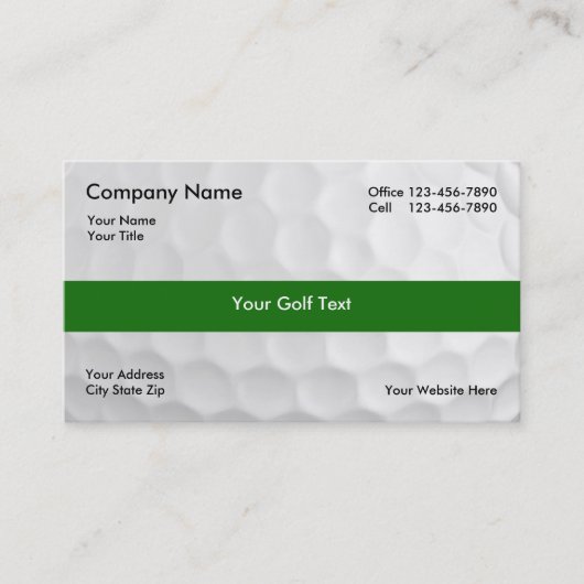 GolfVisitekaartjes Visitekaartje (Voorkant)
