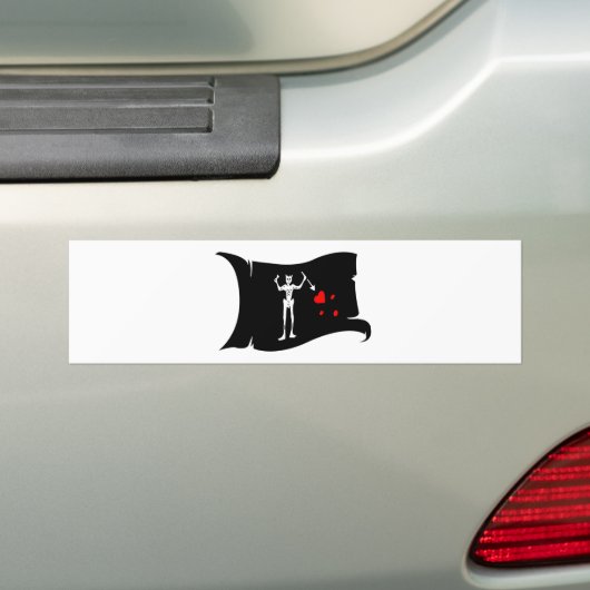 Golfvlag #1 Zwarte baard Bumpersticker (Op auto)