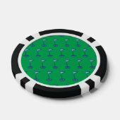 Golfvlag groen pokerchips (Enkel)