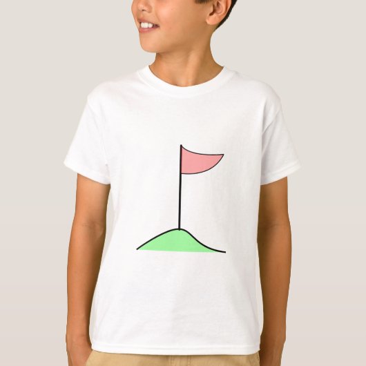 Golfvlag in gat t-shirt (Voorkant)