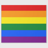 Golfvlag Kleuren regenboogbrede band Cadeaupapier (Vlak)