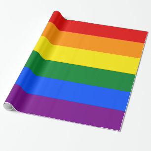 Golfvlag Kleuren regenboogbrede band Cadeaupapier