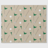 Golfvlag met bal en t-shirt golfer cadeaupapier (Vlak)