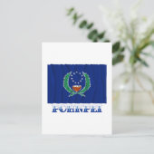 Golfvlag van Pohnpei, met naam Briefkaart (Staand voorkant)