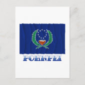 Golfvlag van Pohnpei, met naam Briefkaart (Voorkant)