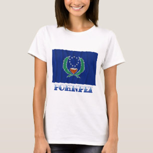 Golfvlag van Pohnpei, met naam T-shirt