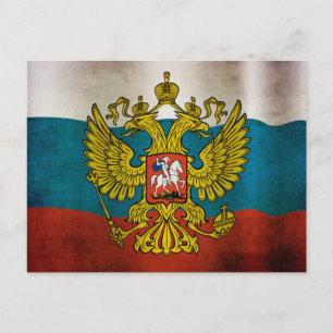 Golfvlag van Rusland Briefkaart