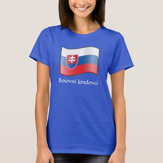 Golfvlag van Slowakije Bojovní Jondovci T-Shirt (Voorkant)