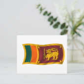 Golfvlag van Sri Lanka Briefkaart (Staand voorkant)