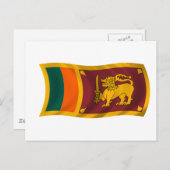 Golfvlag van Sri Lanka Briefkaart (Voorkant / Achterkant)