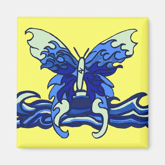 Golfvlinder Magneet (Voorkant)