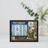 Golfvoorspelling Briefkaart (Staand voorkant)