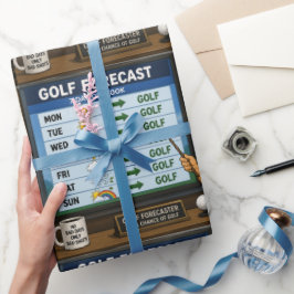 Golfvoorspelling Grappige uitspraak voor golfer Cadeaupapier