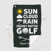 Golfvoorspelling voor golfer golfhanddoek (Insitu)