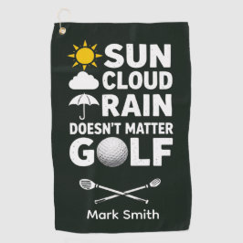Golfvoorspelling voor golfer golfhanddoek