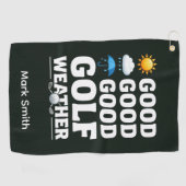 Golfvoorspelling voor Golfer Golfhanddoek (Horizontaal)