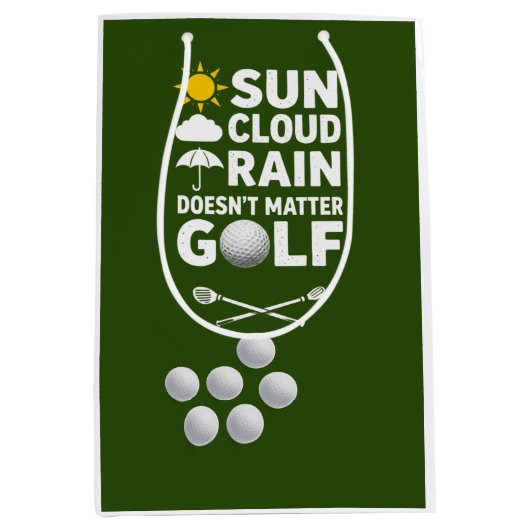 Golfvoorspelling voor golfer medium cadeauzakje (Voorkant)