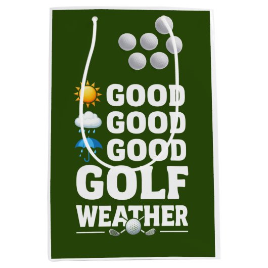 Golfvoorspelling voor golfer medium cadeauzakje (Voorkant)
