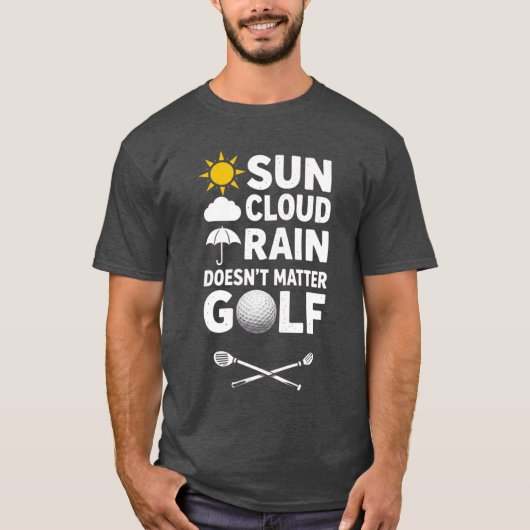 Golfvoorspelling voor golfer t-shirt (Voorkant)