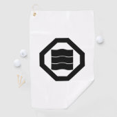 Golfvormige kanji voor drie in Oshiki Golfhanddoek (Insitu)