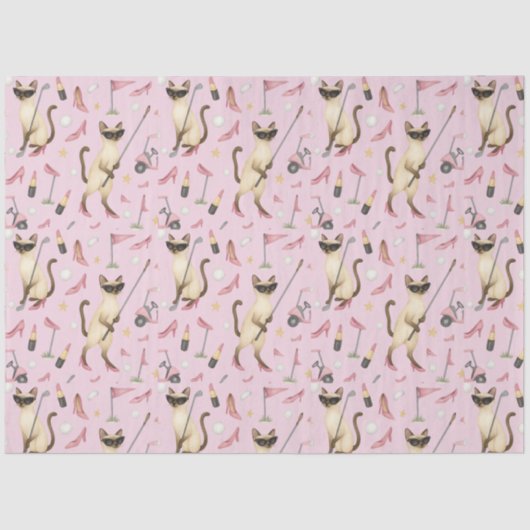 Golfvrouw gethematiseerd voor vrijgezellenfeest Ro Tissuepapier (Voorkant)