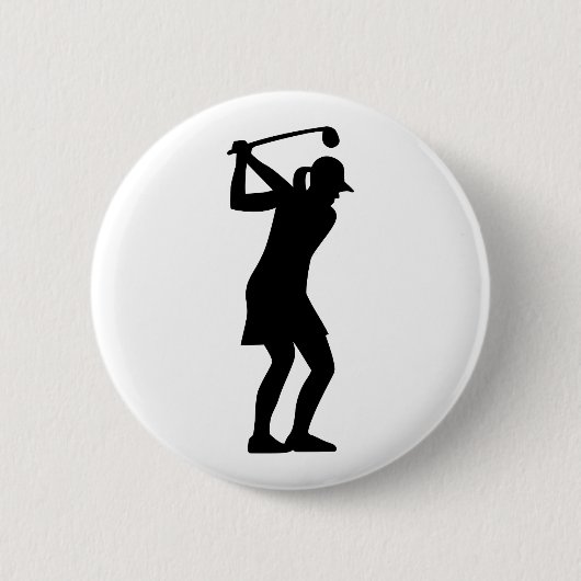 Golfvrouw Ronde Button 5,7 Cm (Voorkant)