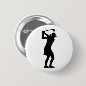 Golfvrouw Ronde Button 5,7 Cm (Voorkant /achterkant)