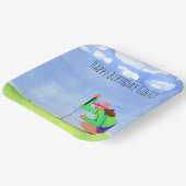 Golfvrouw speelt golf-Birthday-golfer Papieren Bordje (Gebogen)