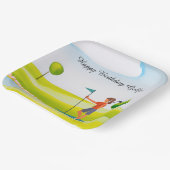 Golfvrouw speelt golf-Birthday-golfer Papieren Bordje (Gebogen)