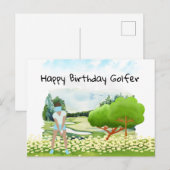 Golfvrouw speelt golfer Kaart (Voorkant / Achterkant)