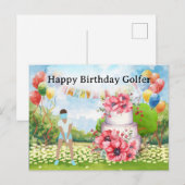 Golfvrouw speelt golfer Kaart (Voorkant / Achterkant)