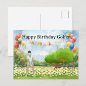 Golfvrouw speelt golfer Kaart (Voorkant / Achterkant)