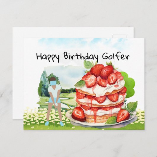 Golfvrouw speelt golfer Kaart (Voorkant / Achterkant)