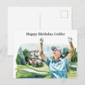 Golfvrouw speelt golfer Kaart (Voorkant / Achterkant)