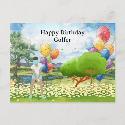 Golfvrouw speelt golfer Kaart (Voorkant)