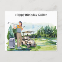 Golfvrouw speelt golfer Kaart
