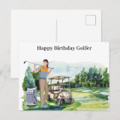 Golfvrouw speelt golfer Kaart (Voorkant / Achterkant)