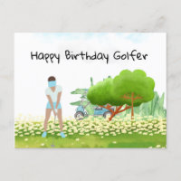 Golfvrouw speelt golfer Kaart