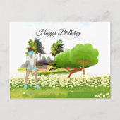 Golfvrouw speelt golfer Kaart (Voorkant)