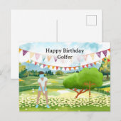 Golfvrouw speelt golfer Kaart (Voorkant / Achterkant)