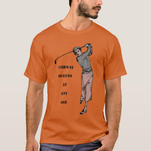  Golfvrouw Swinging de Golfclub URM T-shirt